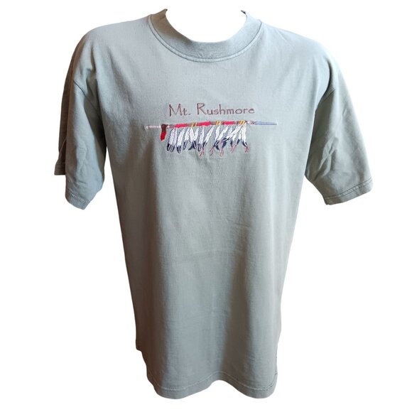 Large True Vintage Mt. Rushmore Graphic T-Shirt Harvey Trading Co. Embroidered - Picture 2 of 5